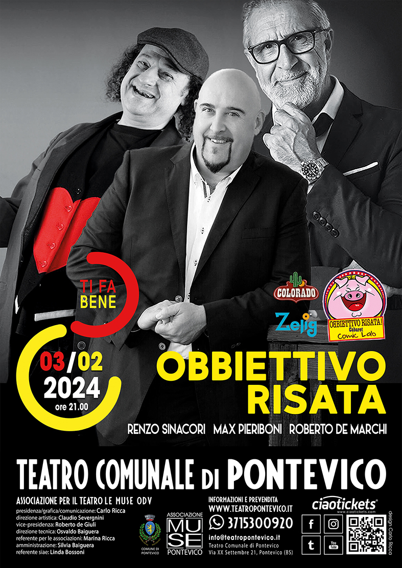 OBBIETTIVO RISATA 2024 - TEATRO COMUNALE DI PONTEVICO - BRESCIA